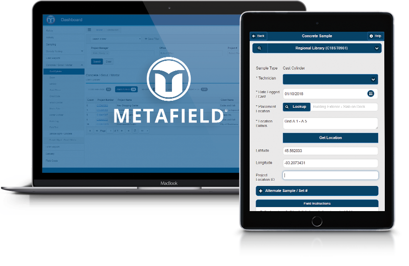 MetaField: Construction materials testing software