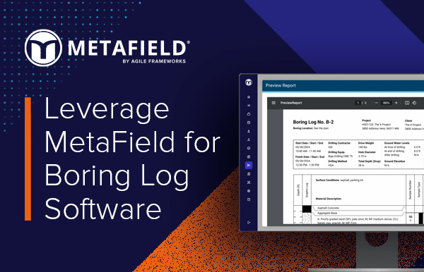 Boring Log Software now in MetaField